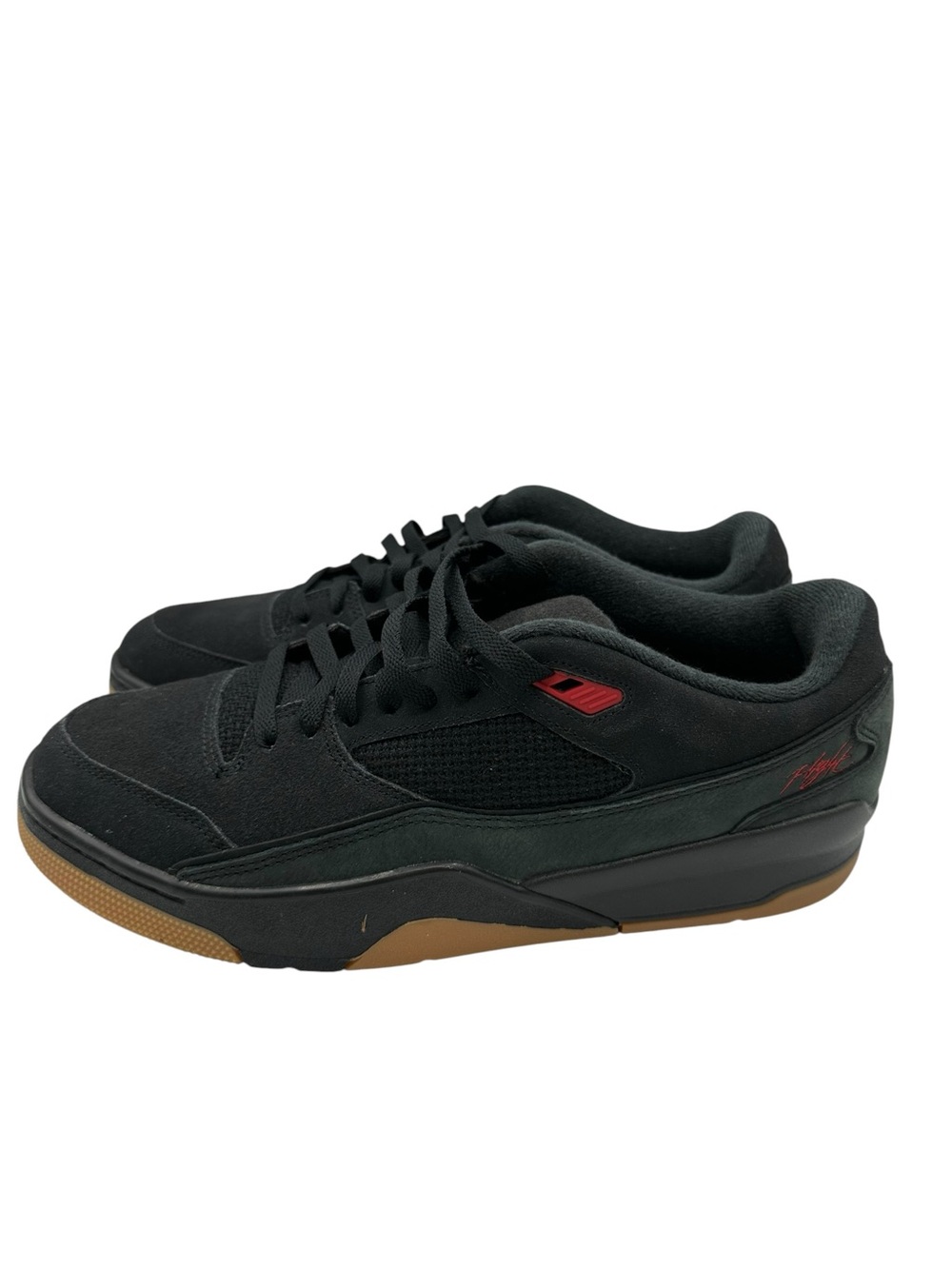 Jordan flight court Black Low-Top Men's Sneakers with Gum Sole